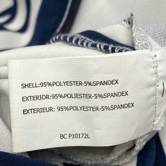 LENA GABRIELLE - Wide Leg Pants in Blue and White Stripes Size 4 - Picture 6 of 8